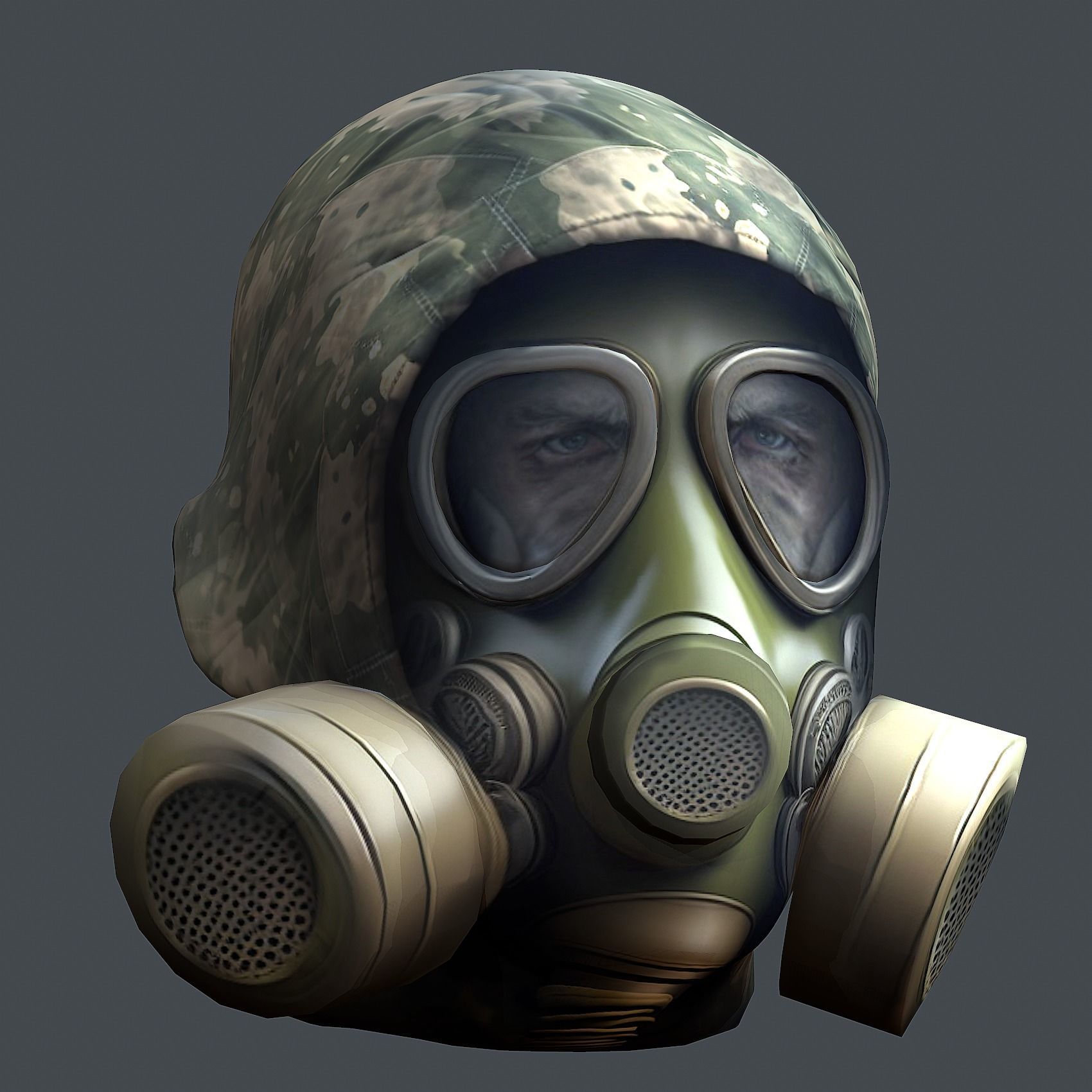 Helmet 3d model military combat Military Low-poly Low-poly 3D model_2