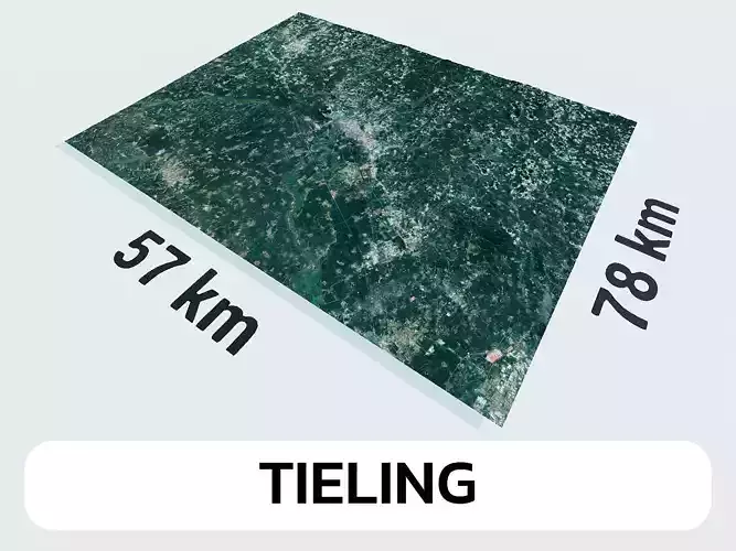 Tieling China City Landscape 3D Model