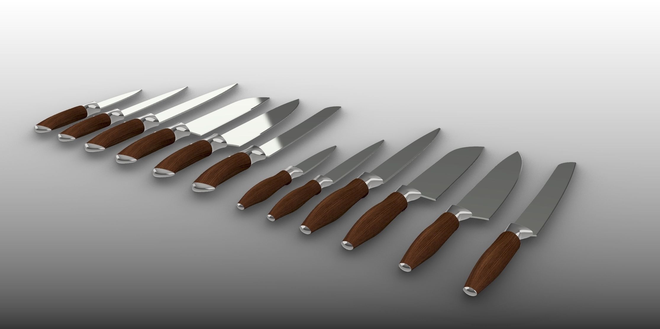 Knife Collection - 12Pcs 3D model_13