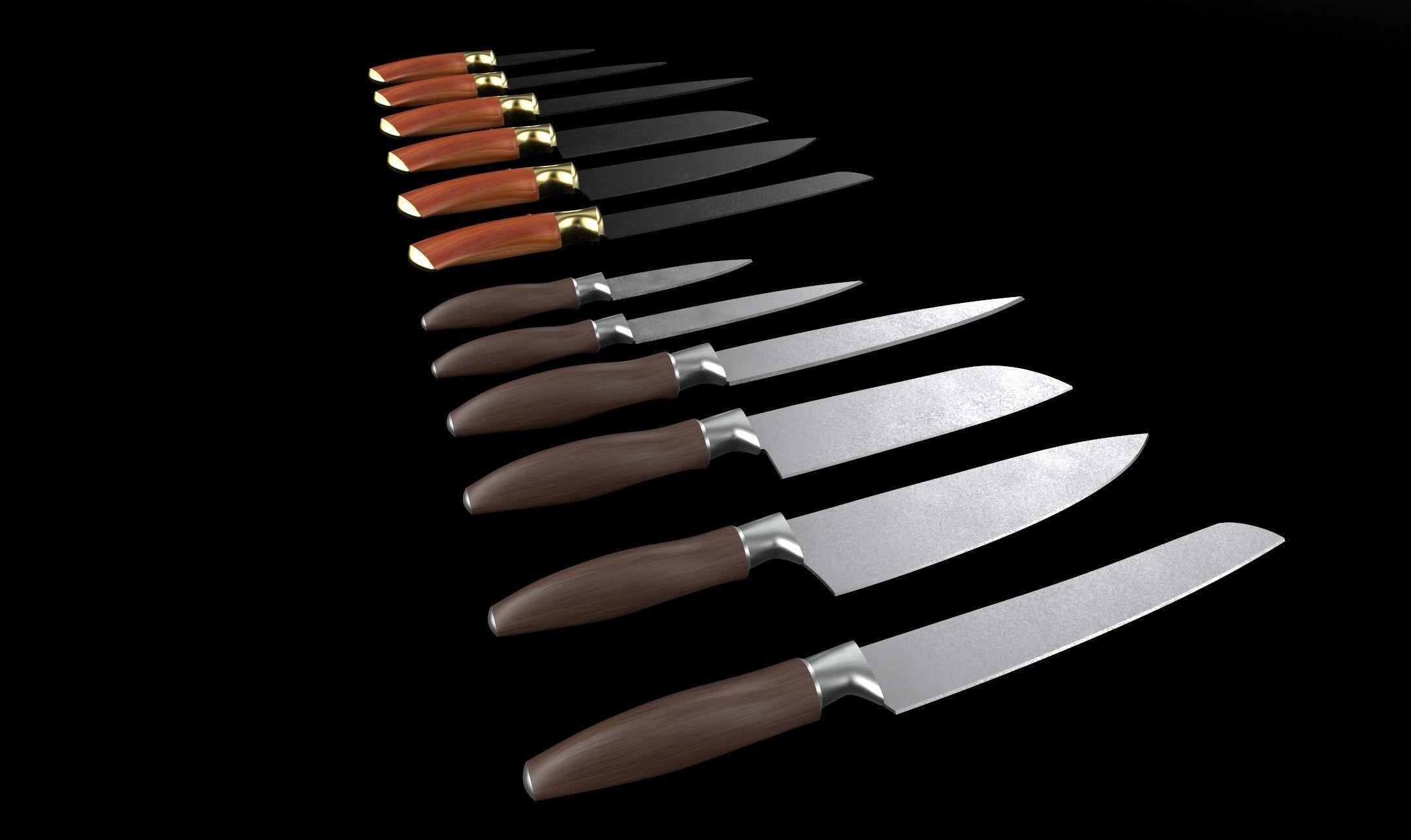 Knife Collection - 12Pcs 3D model_7
