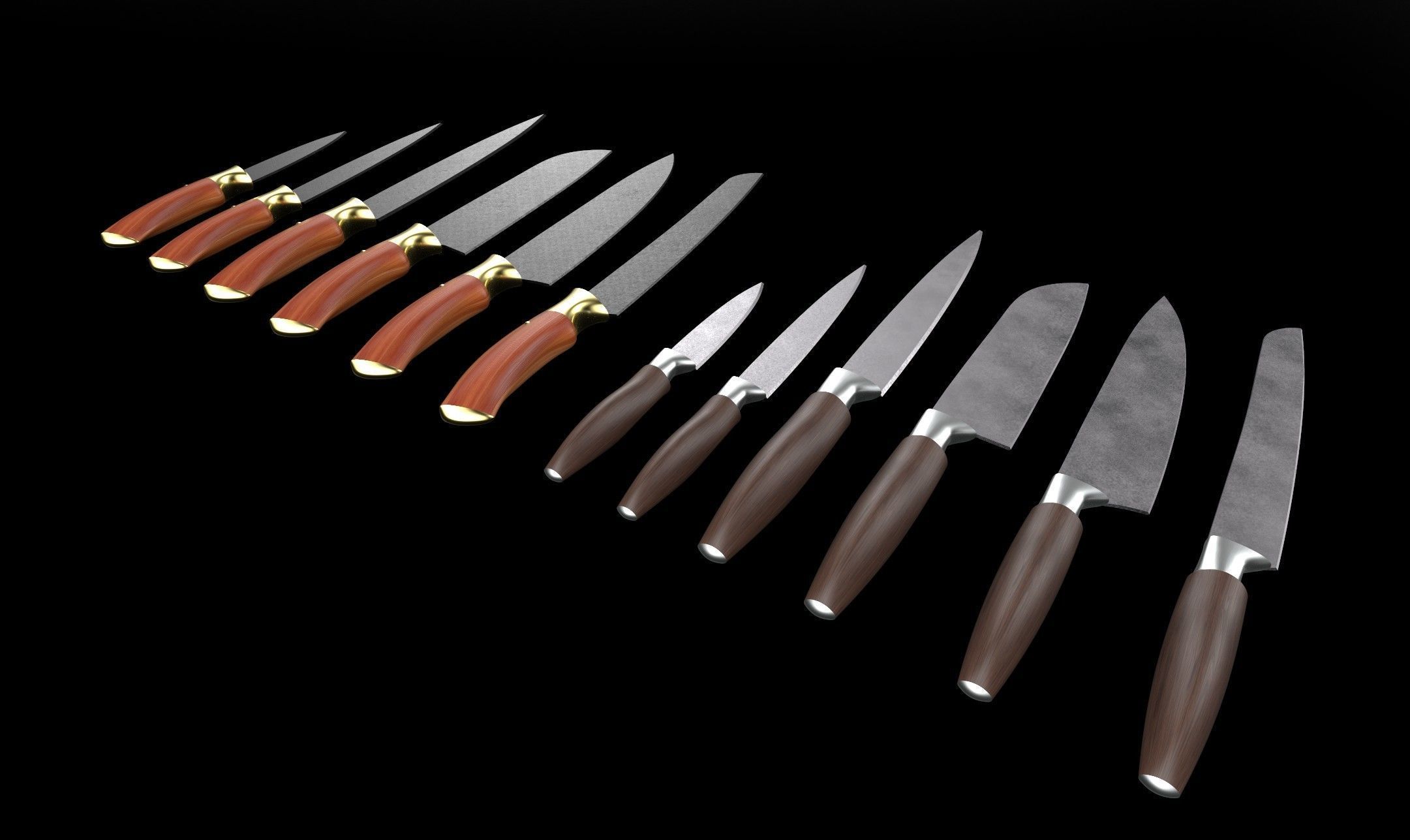 Knife Collection - 12Pcs 3D model_4