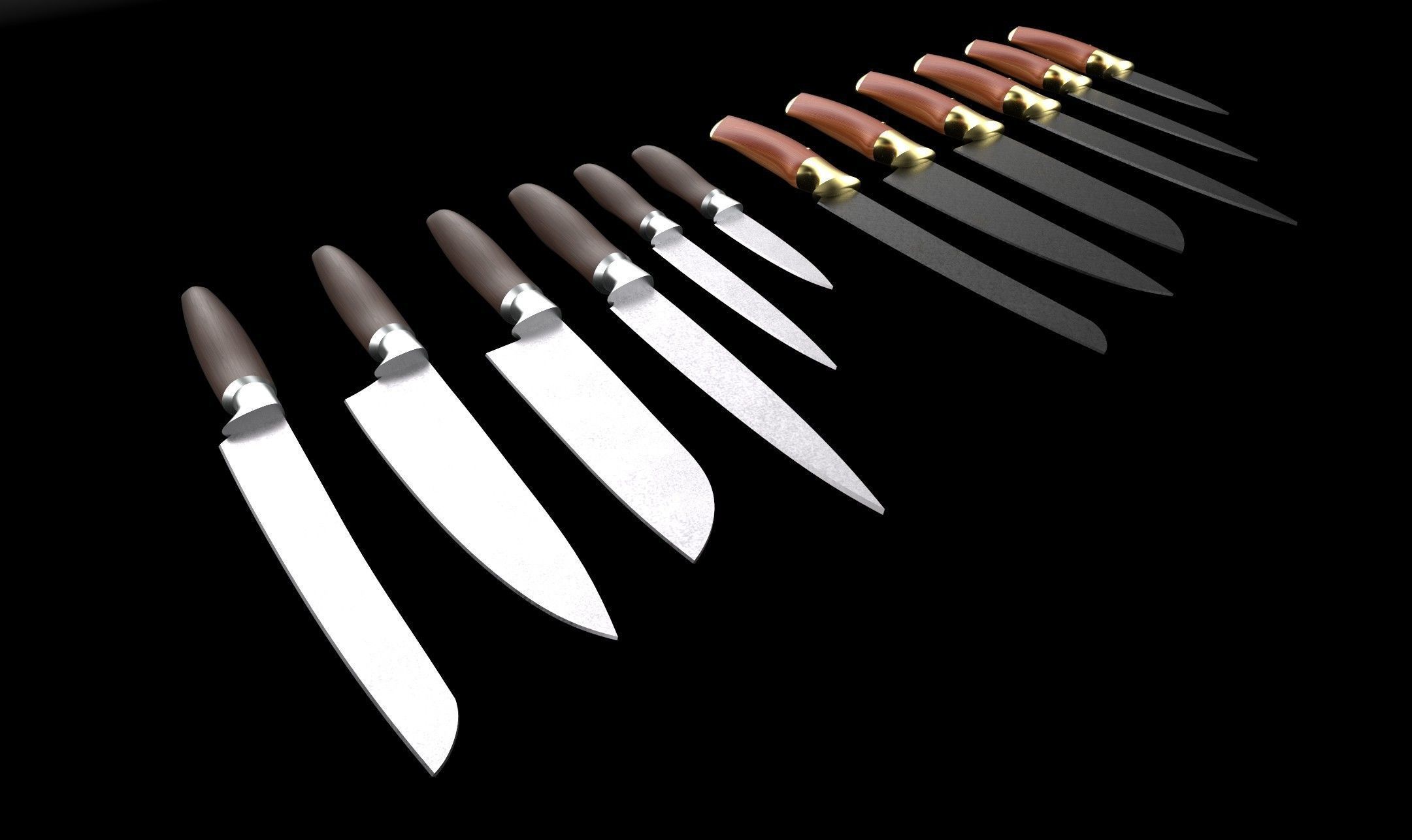Knife Collection - 12Pcs 3D model_3