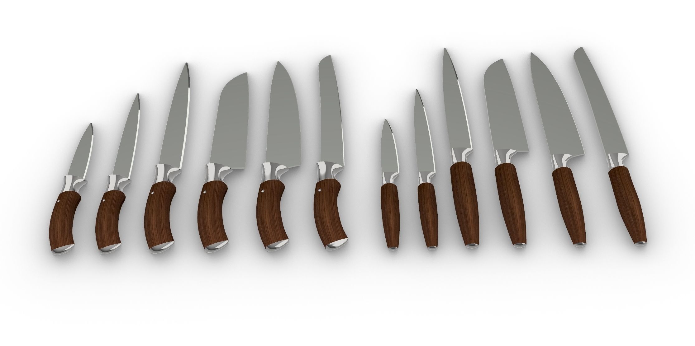 Knife Collection - 12Pcs 3D model_10