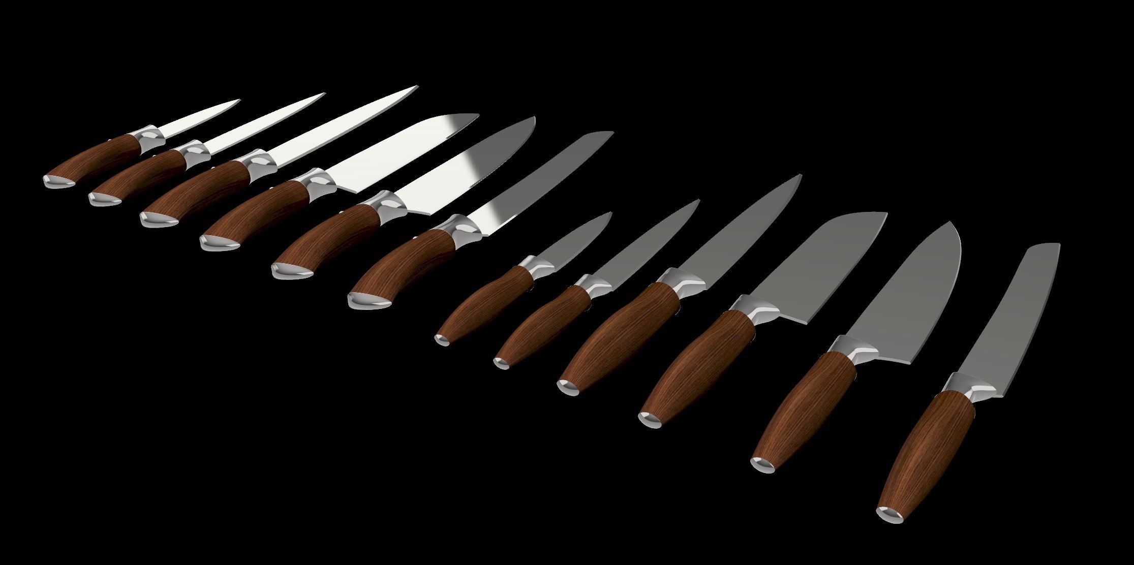 Knife Collection - 12Pcs 3D model_6