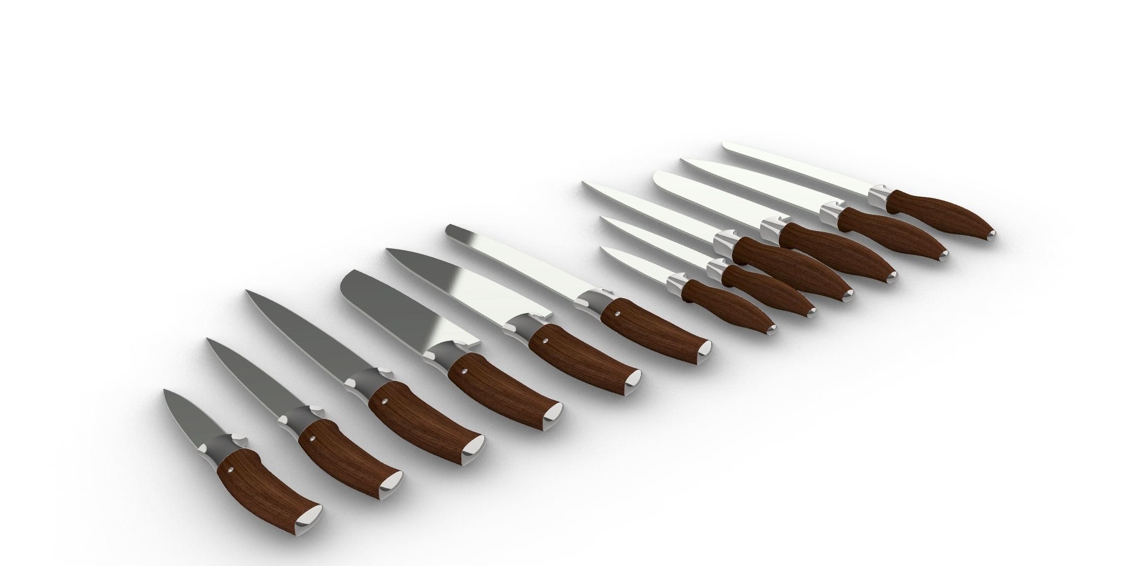 Knife Collection - 12Pcs 3D model_9