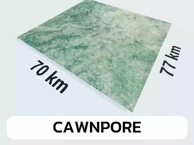 Cawnpore India City Landscape 3D Model