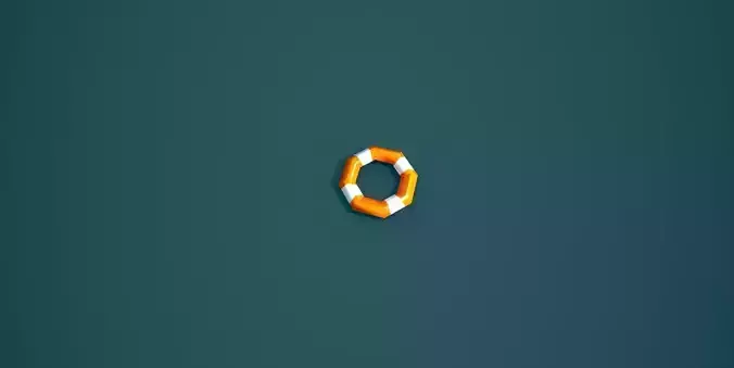 Life ring Low-poly 3D model