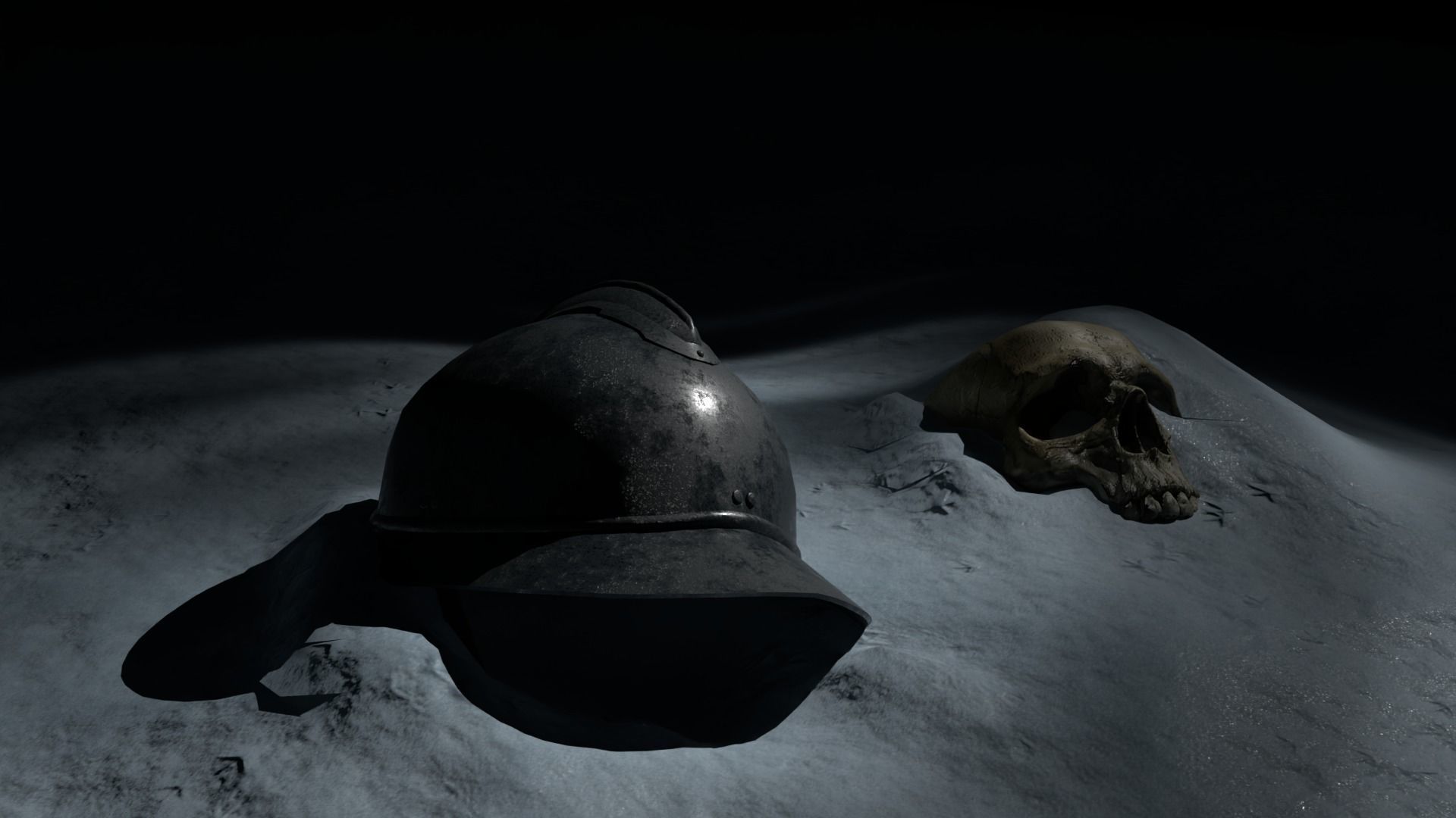 Adrian helmet - WW1  WW2 - V1 Low-poly 3D model_5