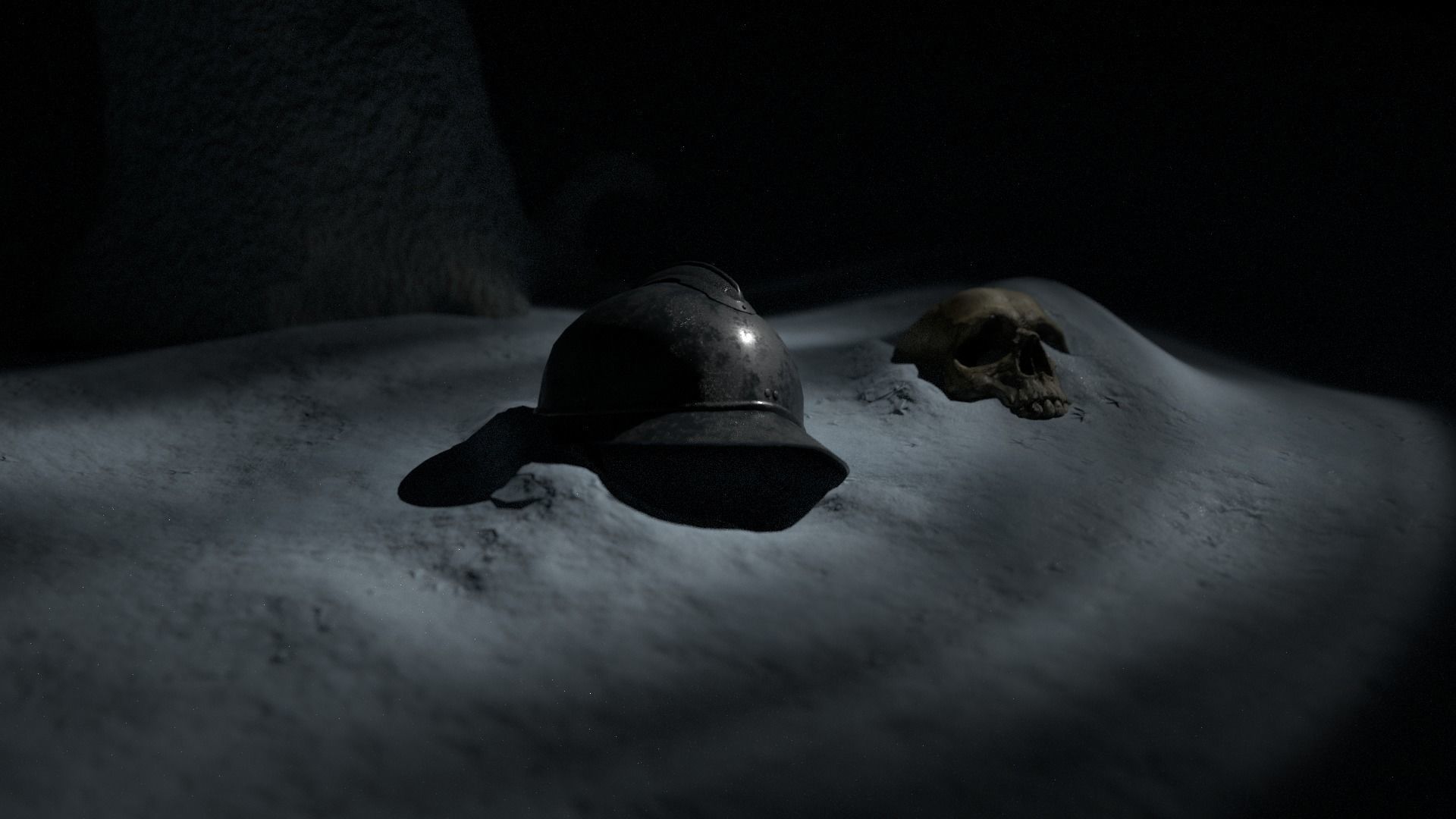 Adrian helmet - WW1  WW2 - V1 Low-poly 3D model_11