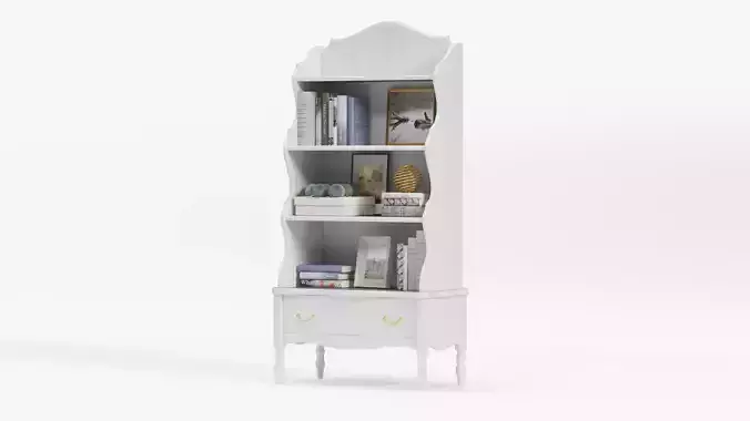 Classic bookcase 3D model