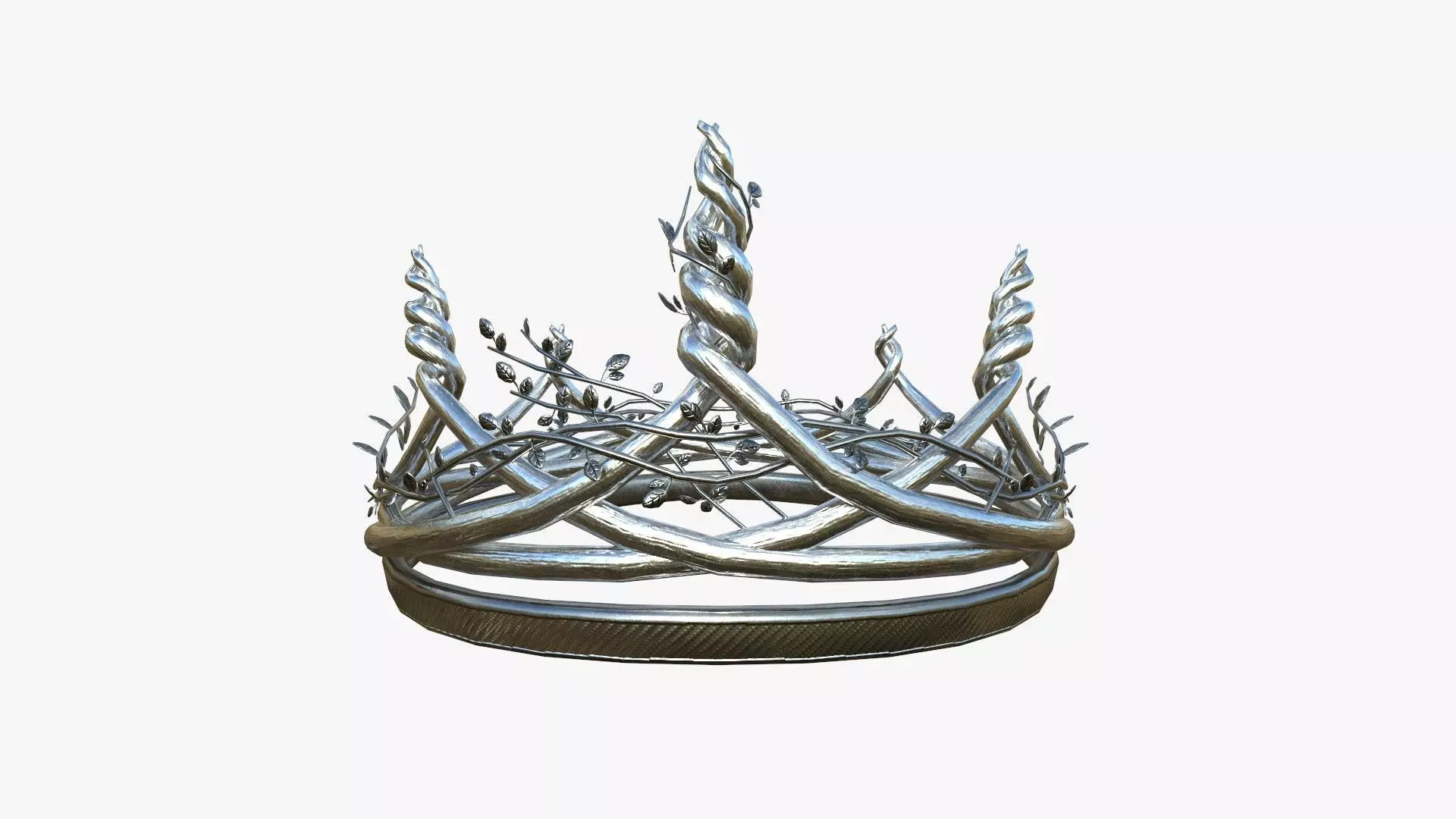 Nature Crown A02 Silver - Fantasy Character Design Low-poly 3D model