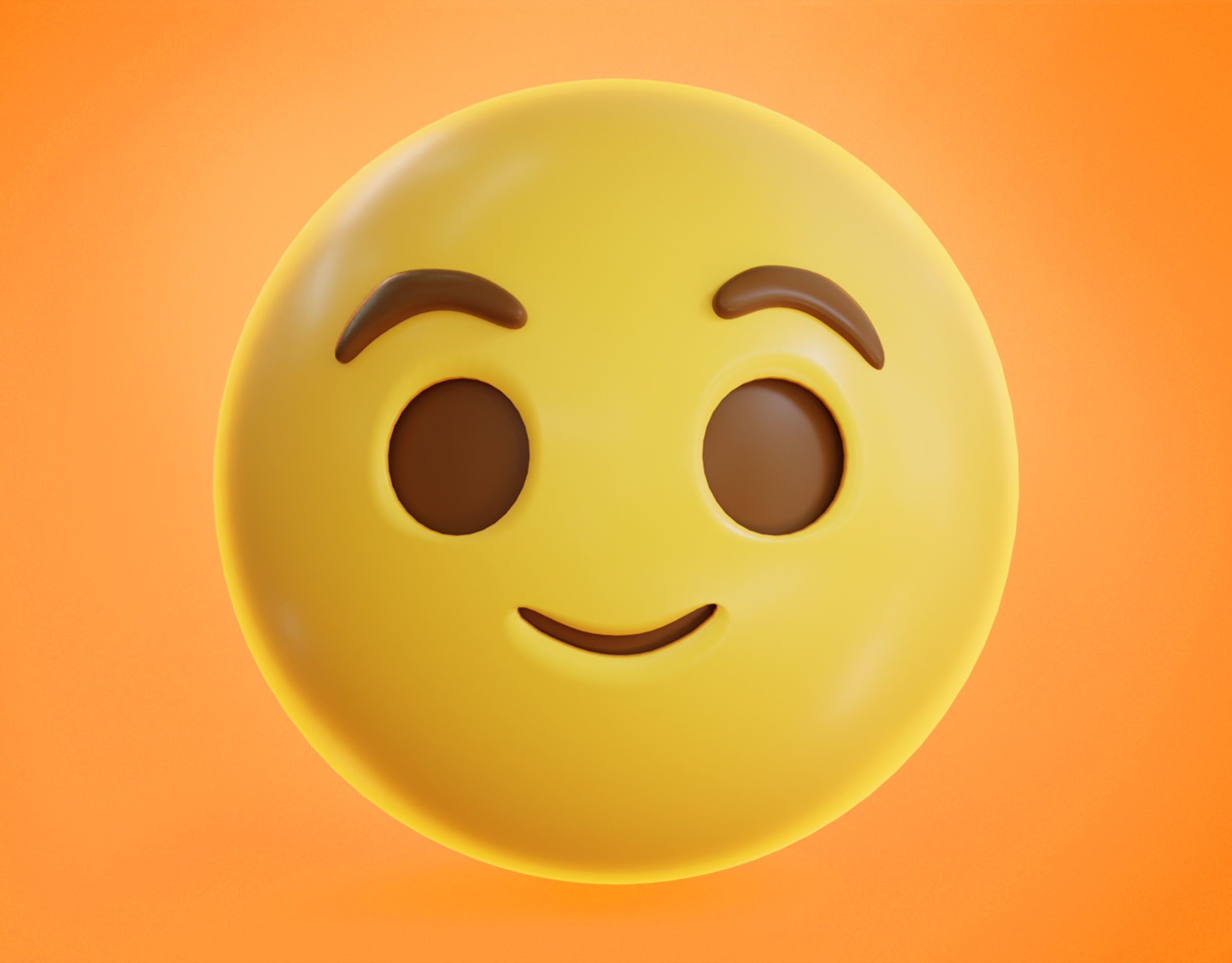 Winking face Animated Emoji Low-poly 3D model_3