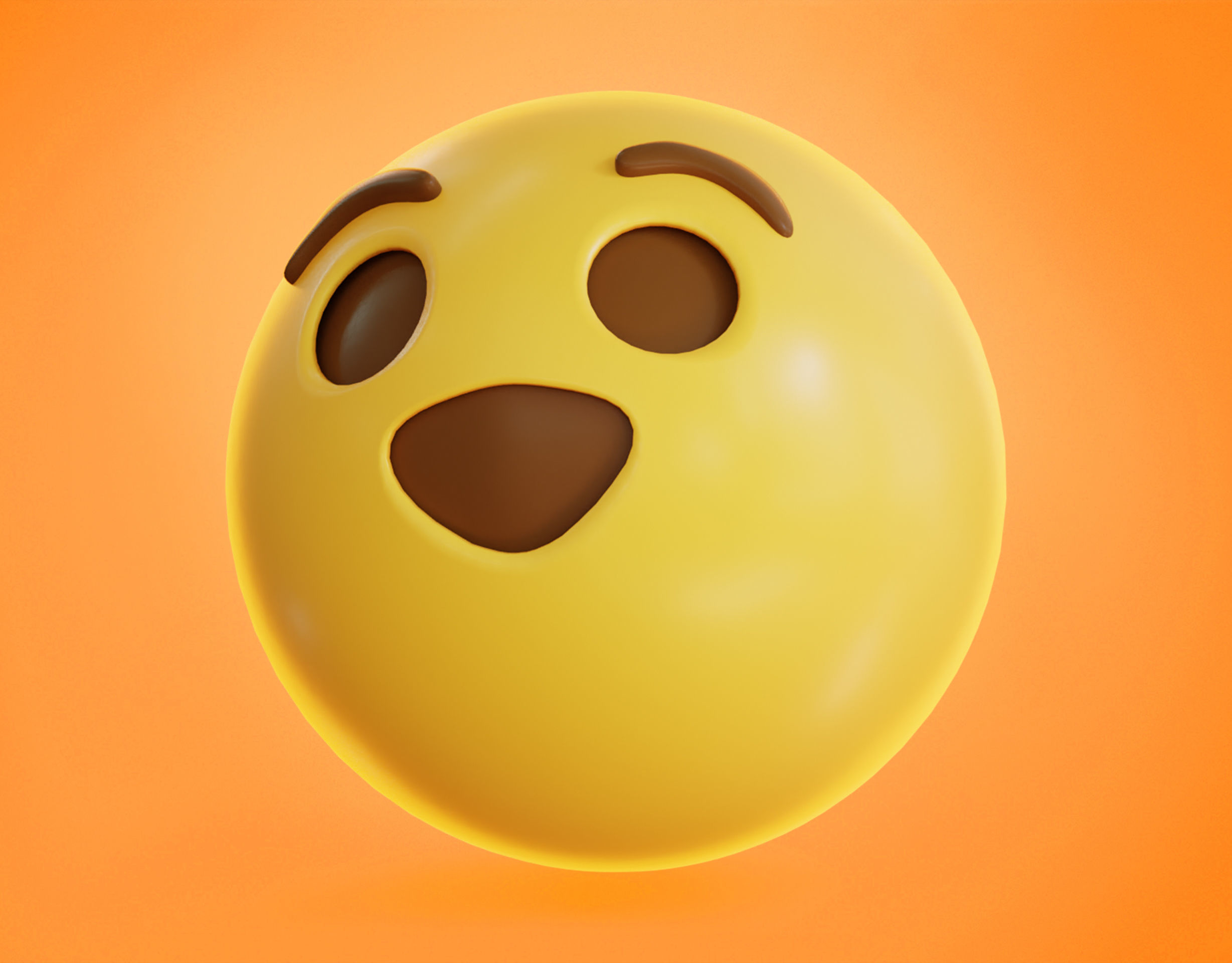 Winking face Animated Emoji Low-poly 3D model_12
