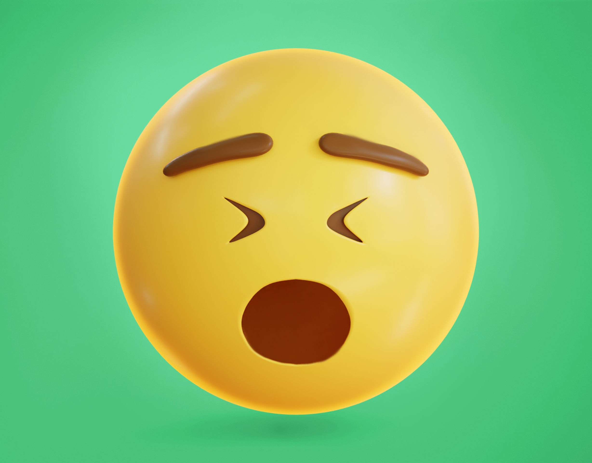 Vomiting face Animated Emoji Low-poly 3D model_8