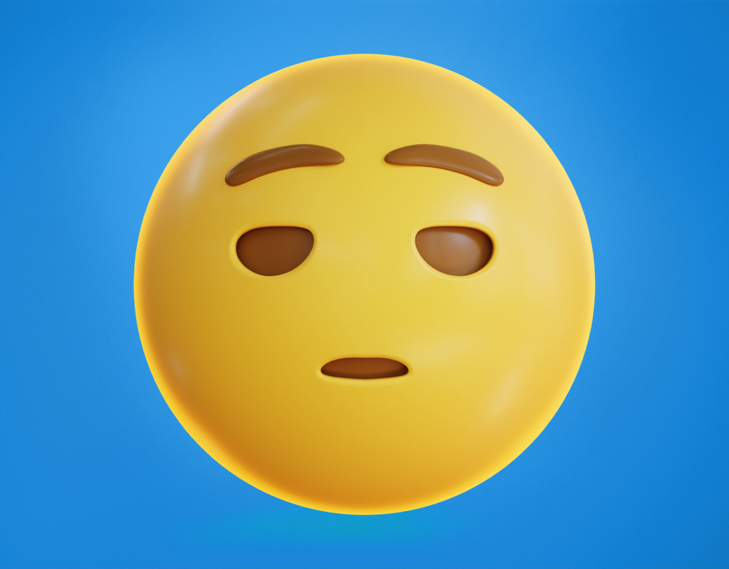 Sleepy face Animated Emoji Low-poly 3D model_9