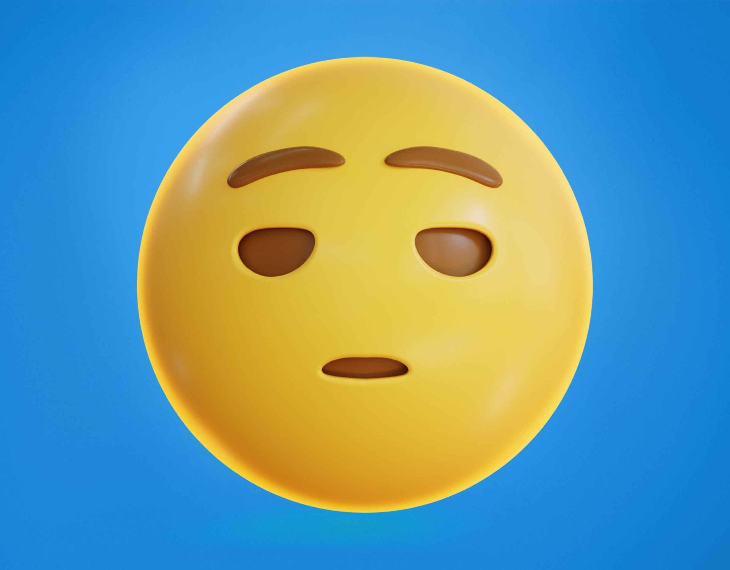 Sleepy face Animated Emoji Low-poly 3D model_3
