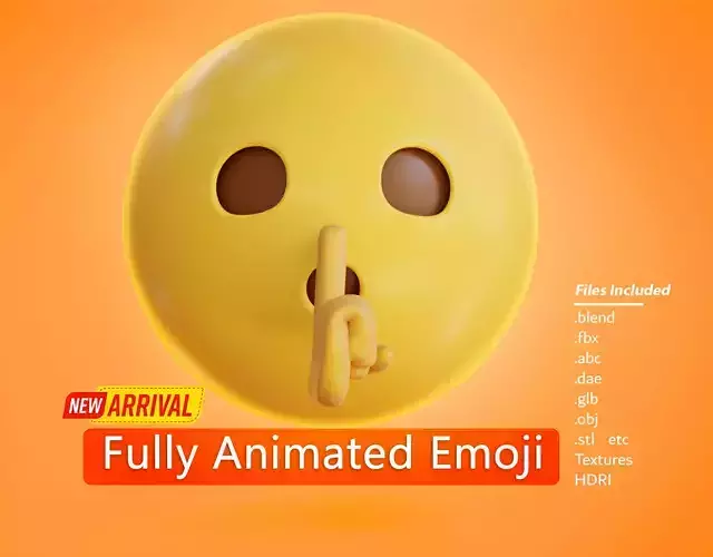 Shushing face  Animated Emoji