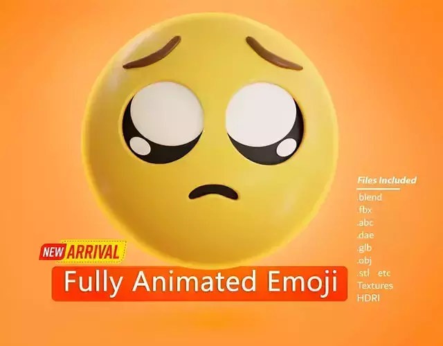 Pleading Face Animated Emoji