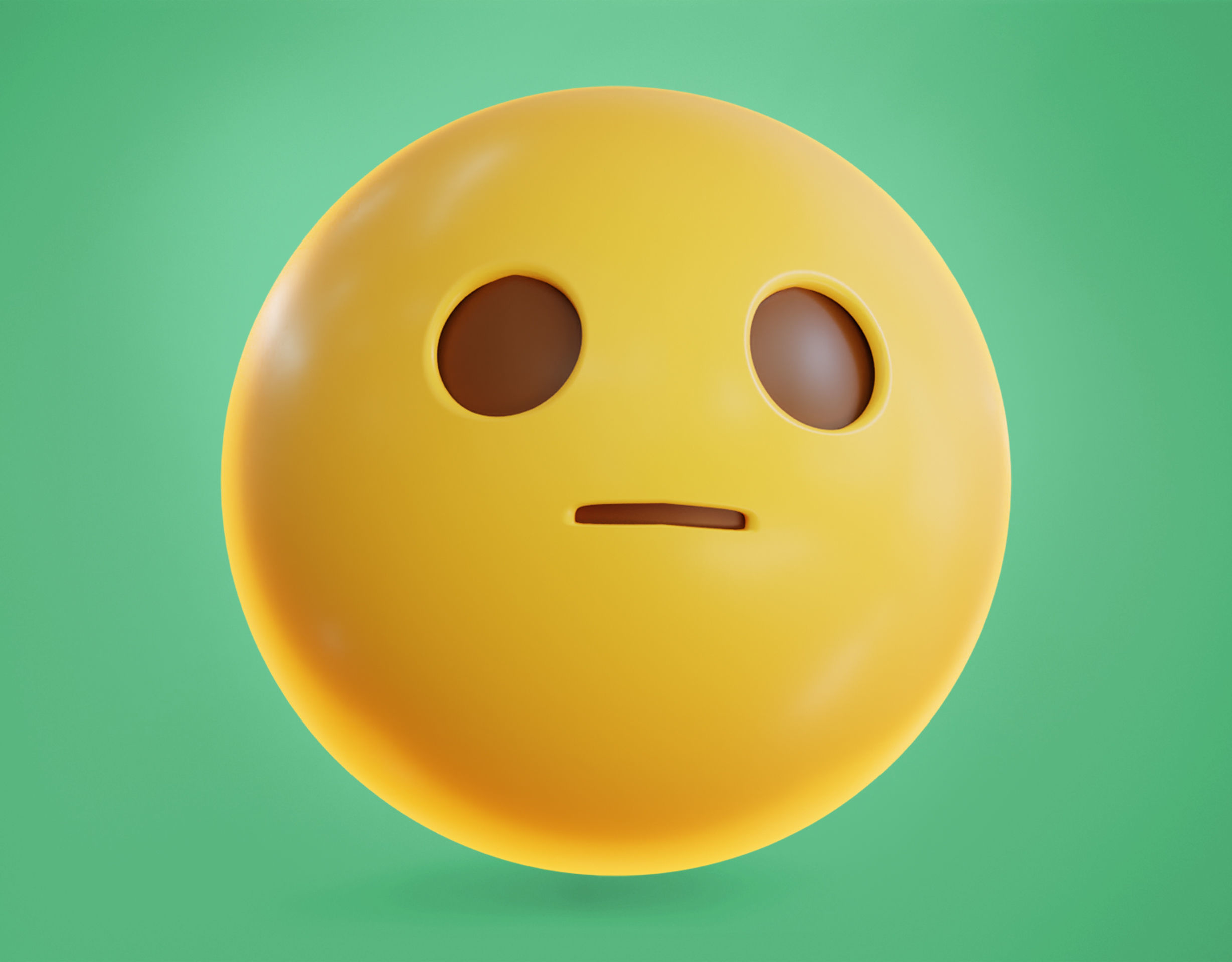 Neutral Face Animated Emoji Low-poly 3D model_10