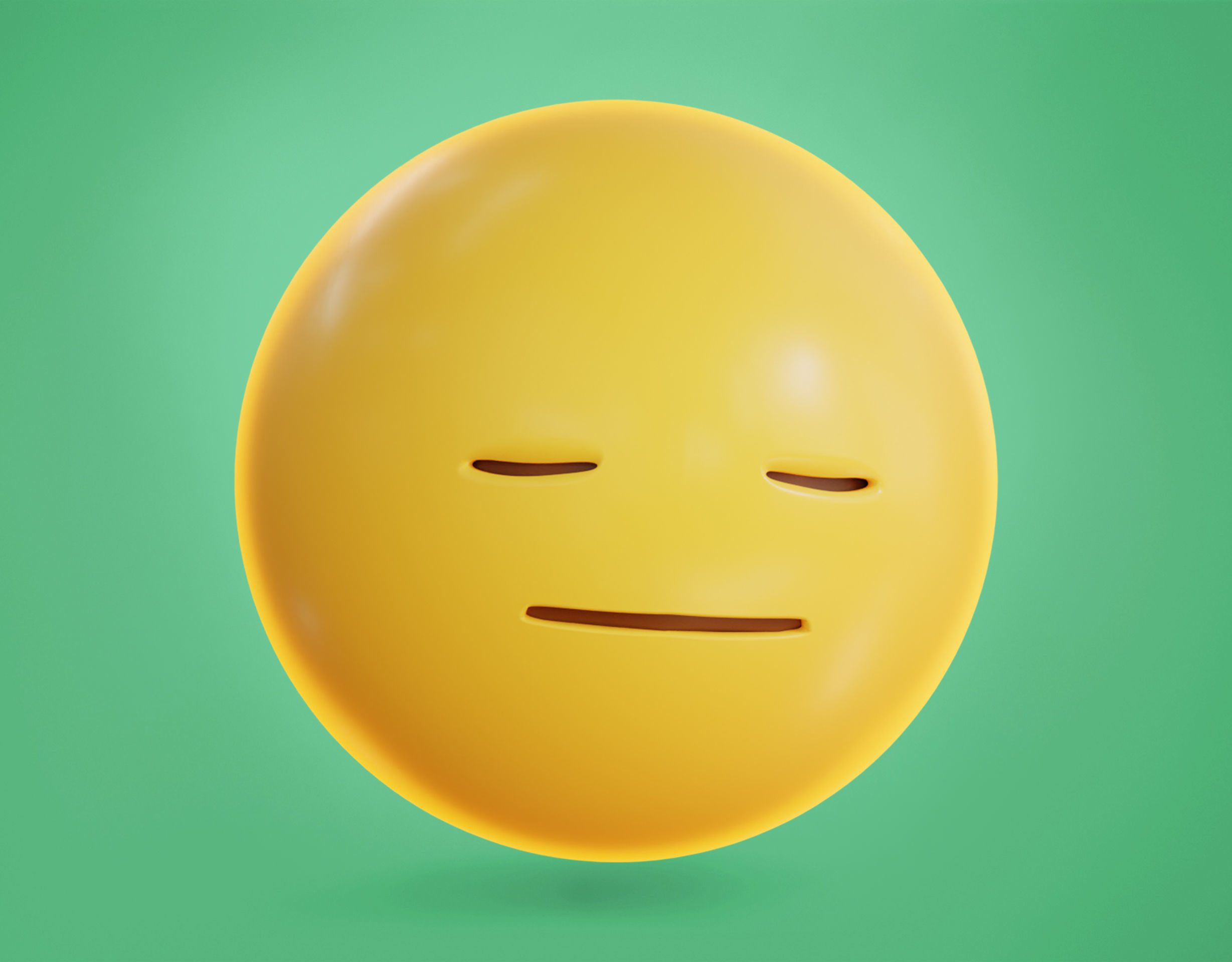 Neutral Face Animated Emoji Low-poly 3D model_9