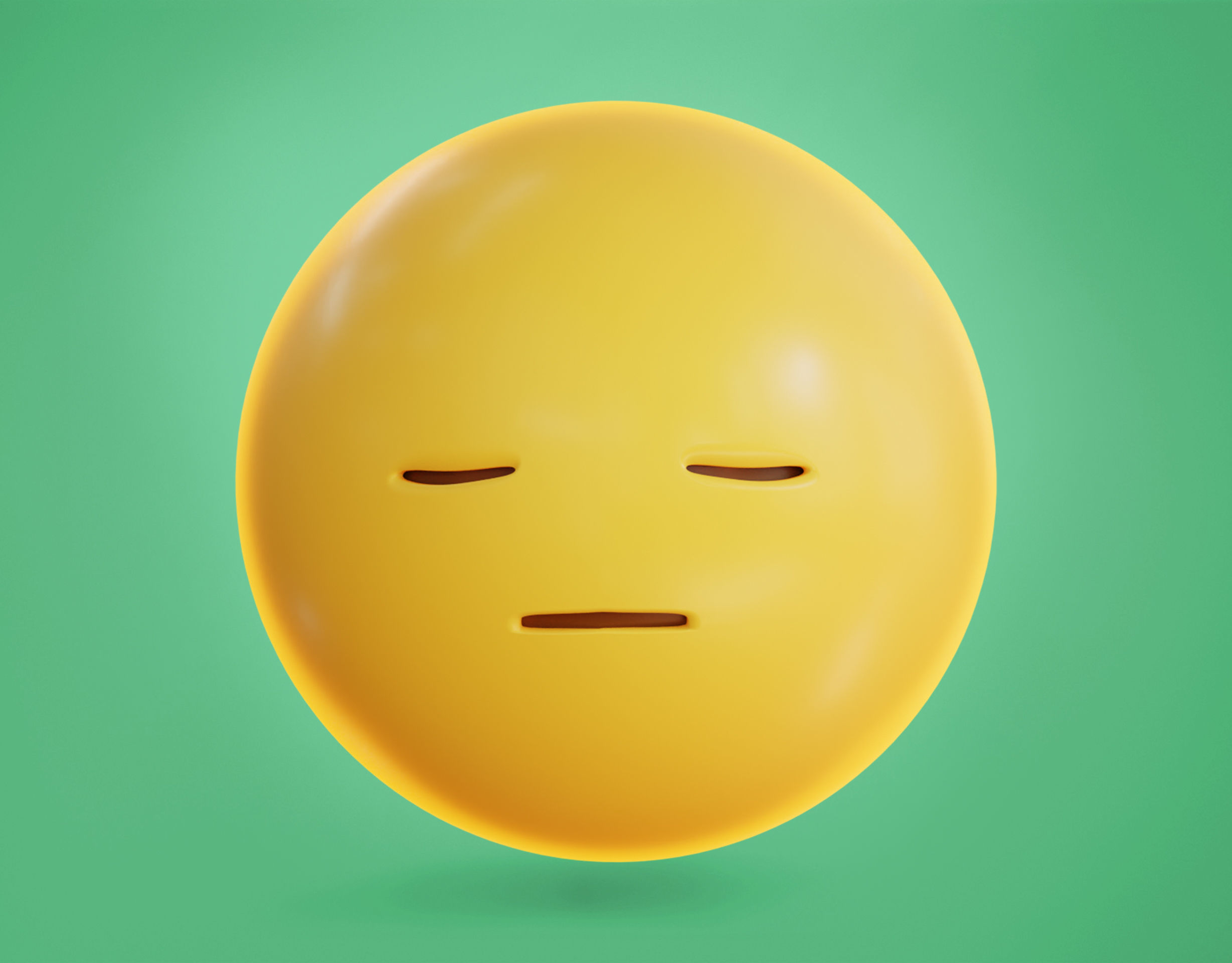 Neutral Face Animated Emoji Low-poly 3D model_6
