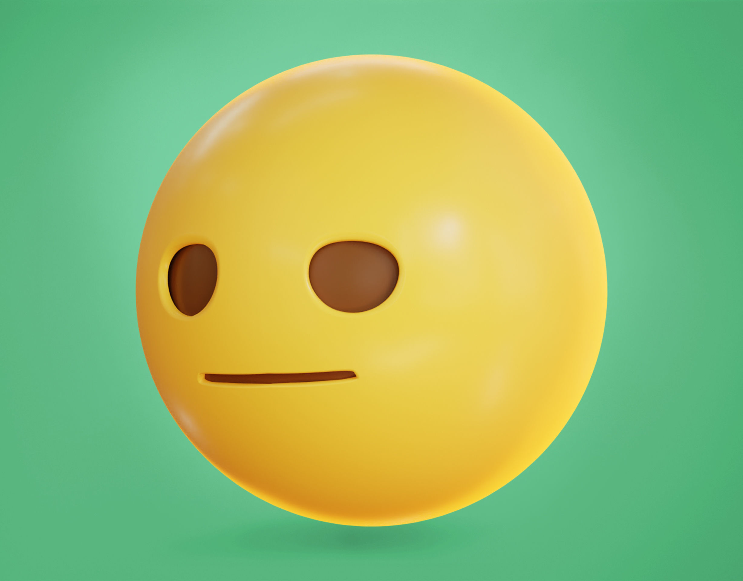 Neutral Face Animated Emoji Low-poly 3D model_11
