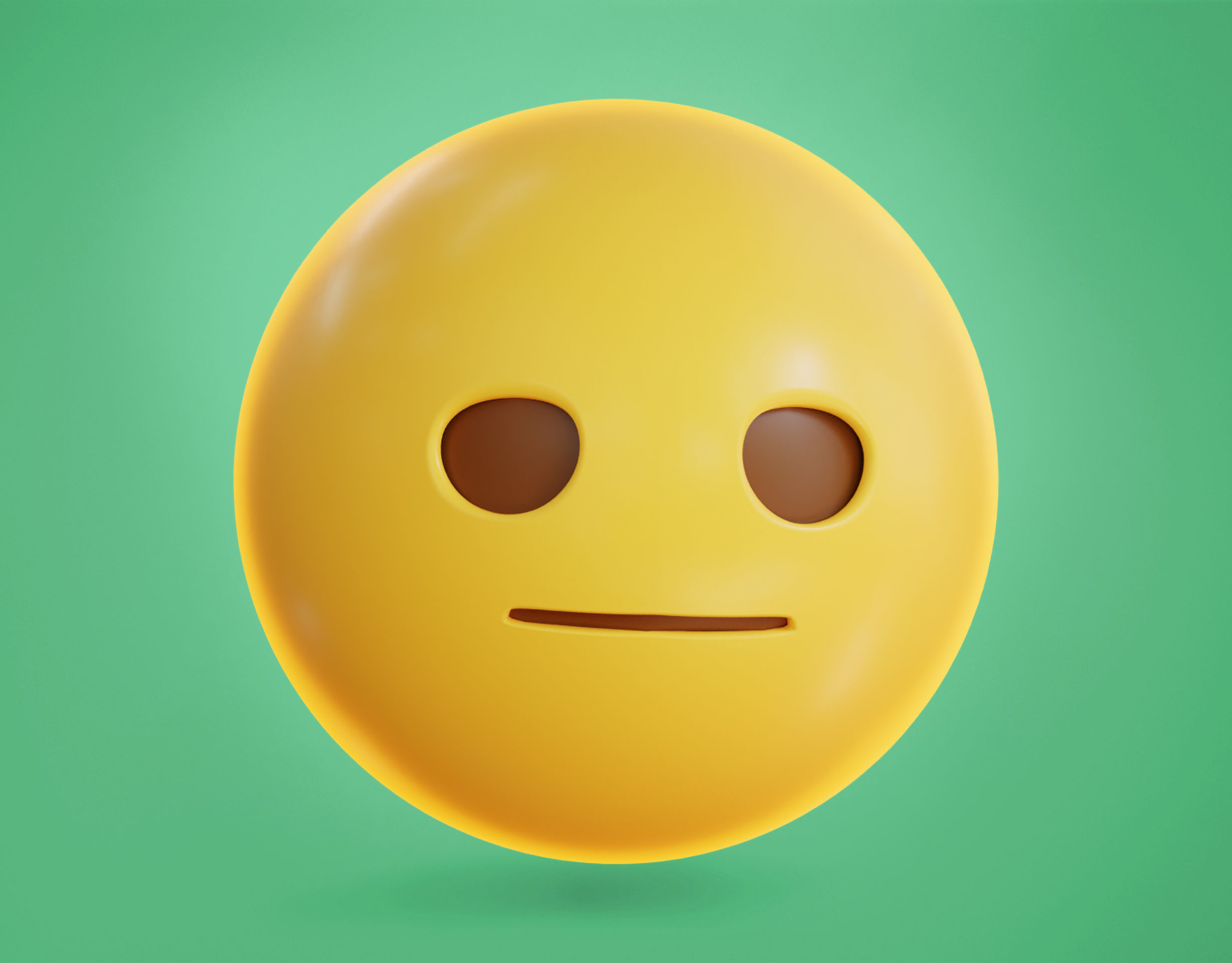 Neutral Face Animated Emoji Low-poly 3D model_8