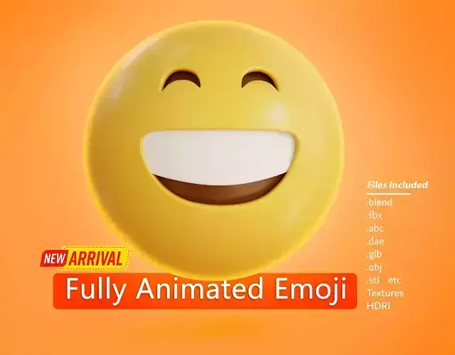 Grinning face with smiling Eyes Animated Emoji