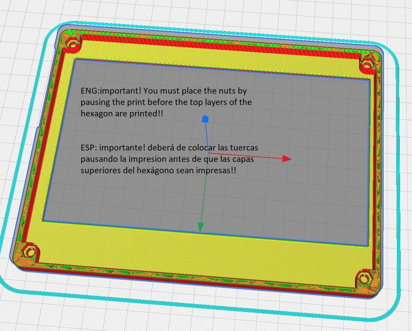 DISPLAY CASE - GABINETE PANTALLA - 7 INCH 1024 600 3D print model_2