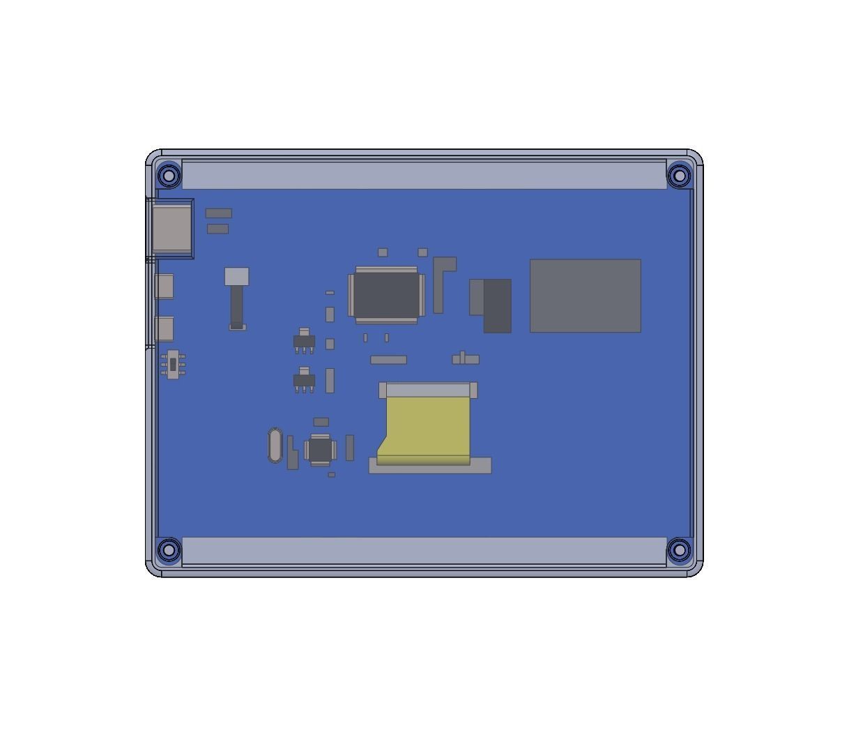 DISPLAY CASE - GABINETE PANTALLA - 7 INCH 1024 600 3D print model_1