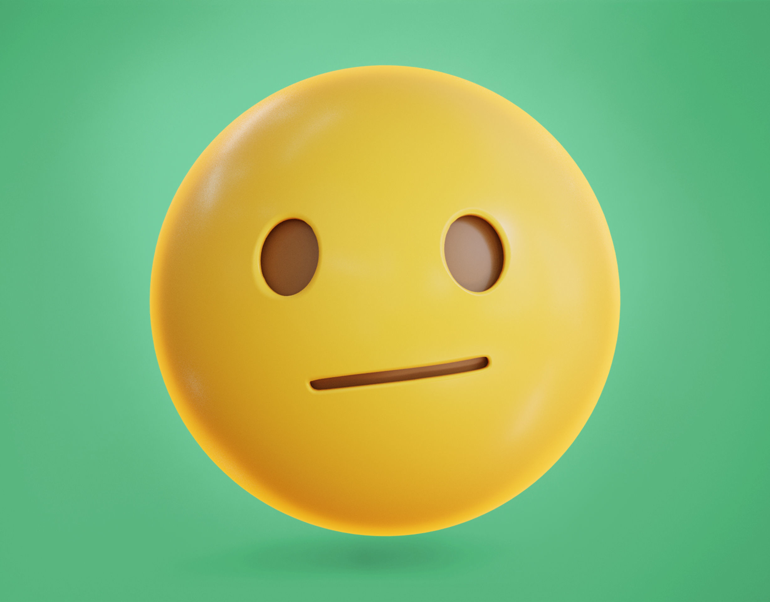 Face with Diagonal mouth Animated Emoji Low-poly 3D model_7