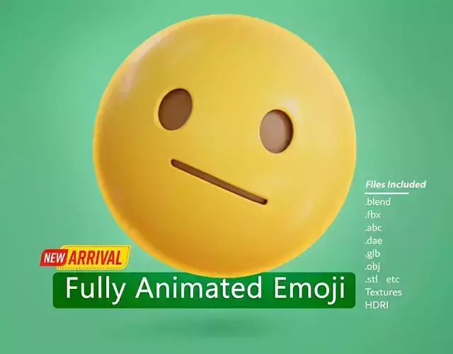 Face with Diagonal mouth Animated Emoji