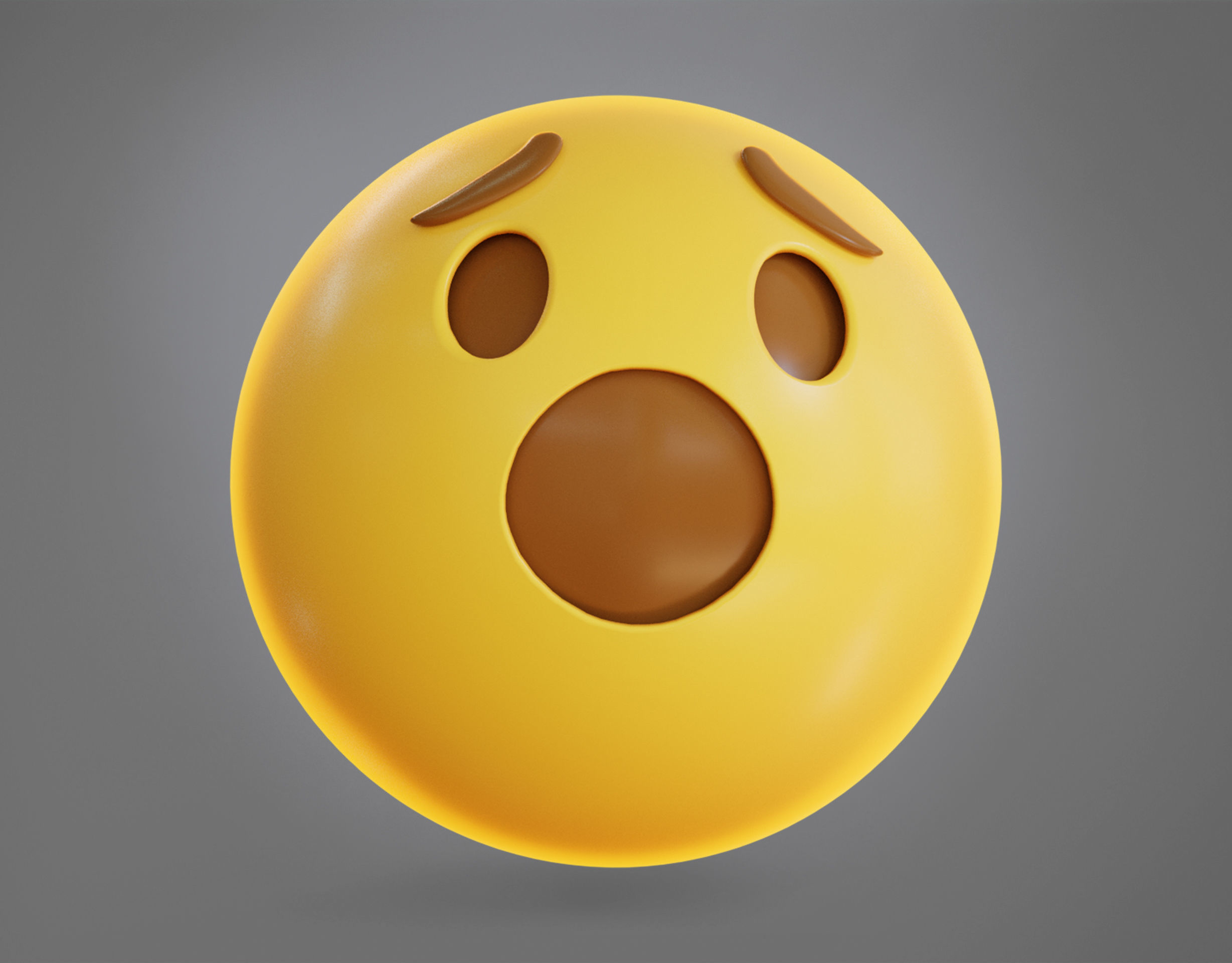 face Exhaling Animated Emoji Low-poly 3D model_5