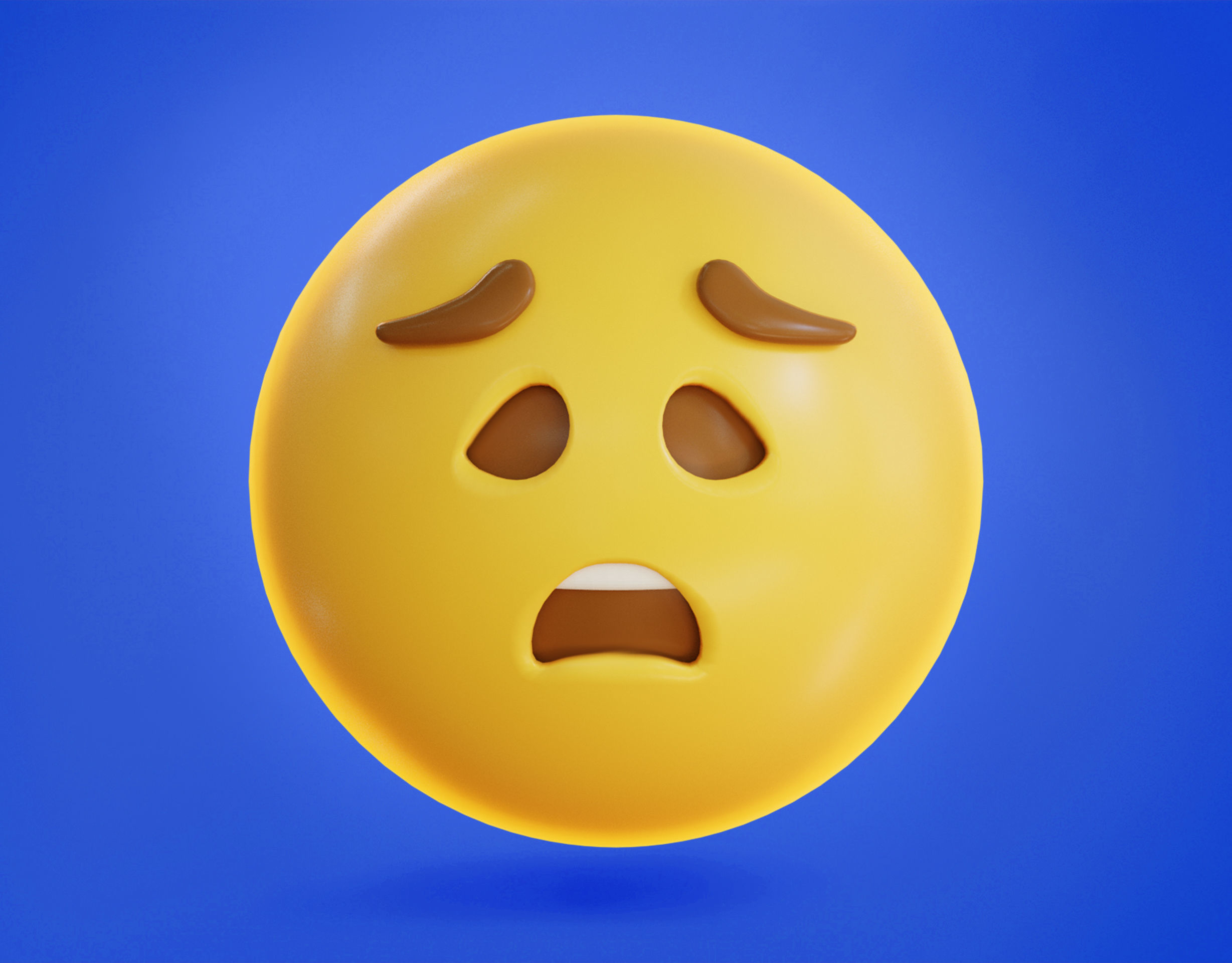 Distraught wail face Animated Emoji Low-poly 3D model_3