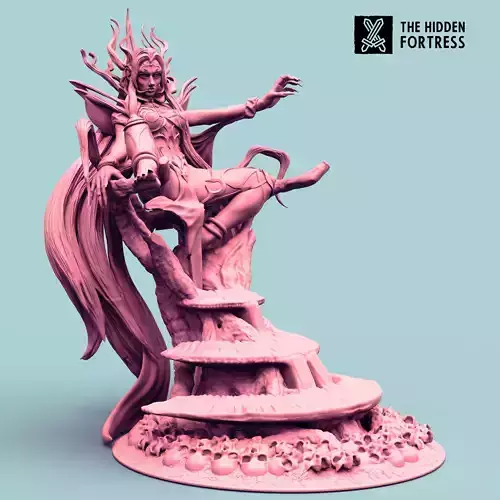 MORRIGAN NIGHTSHADE HUMAN NECROMANCER 3D print model