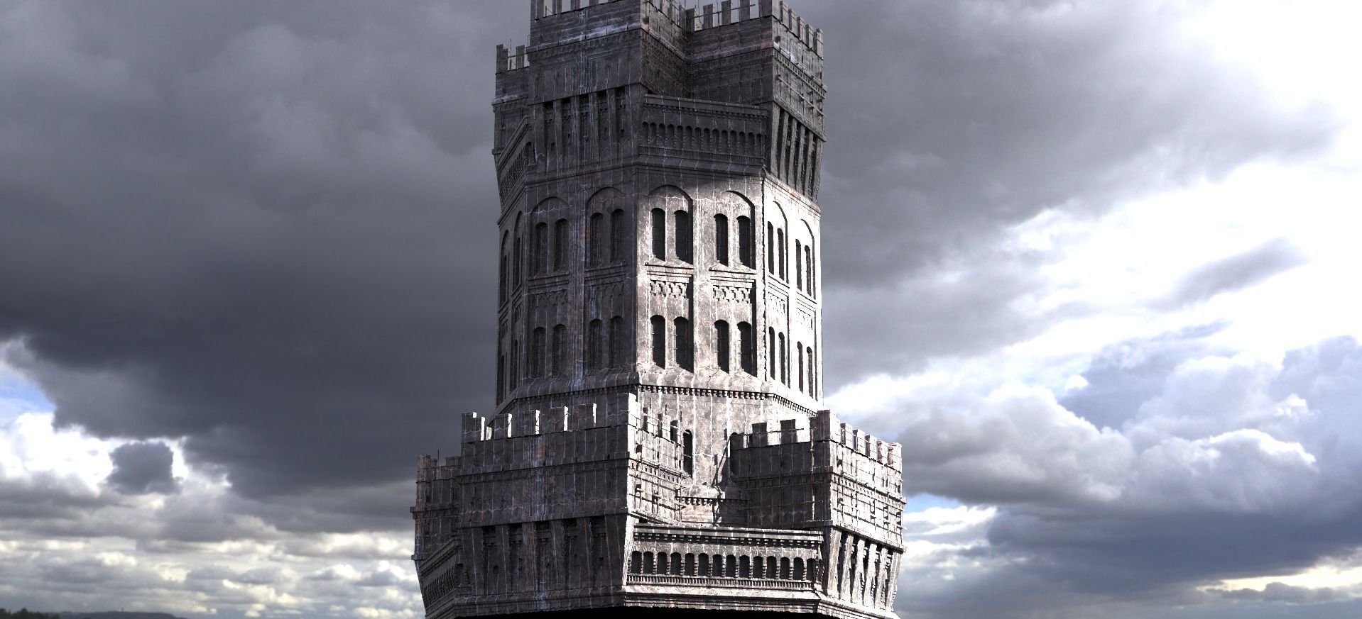 Tower of London inspired 2 3D model_1