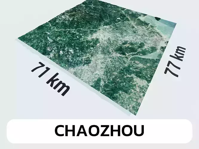 Chaozhou China City Landscape 3D Model