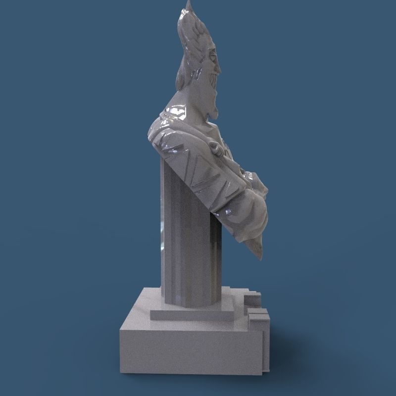 Hades Bust 3D print model_3