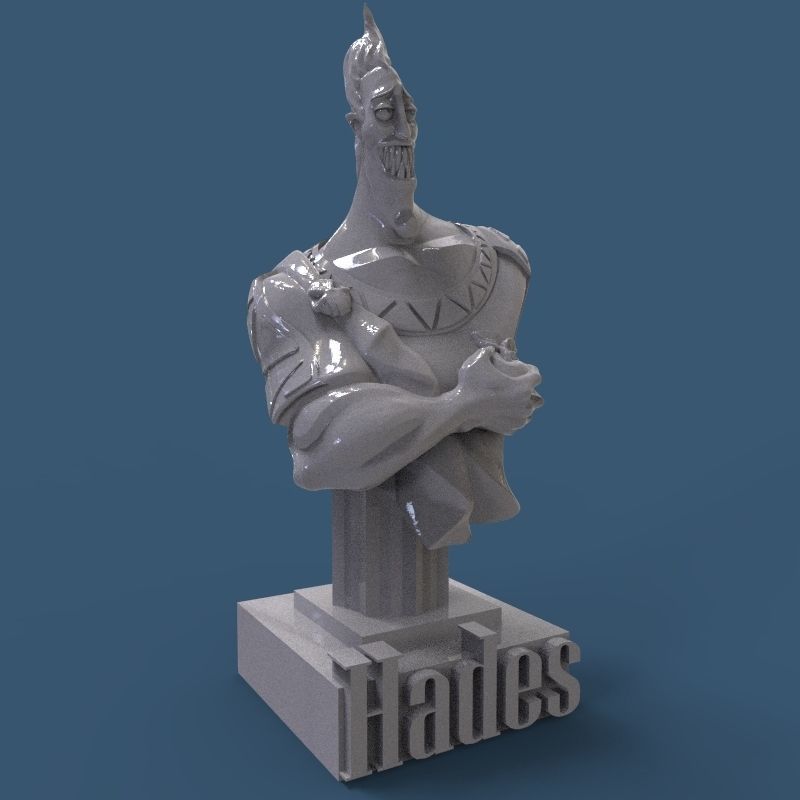 Hades Bust 3D print model_27