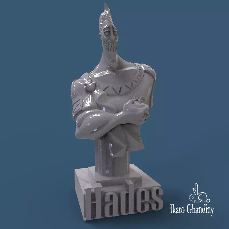Hades Bust 3D print model_0