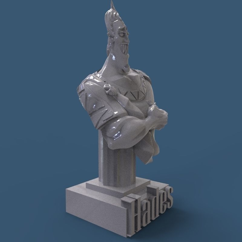 Hades Bust 3D print model_18