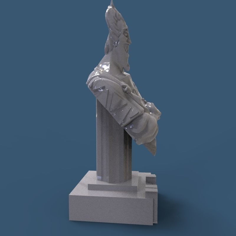 Hades Bust 3D print model_5
