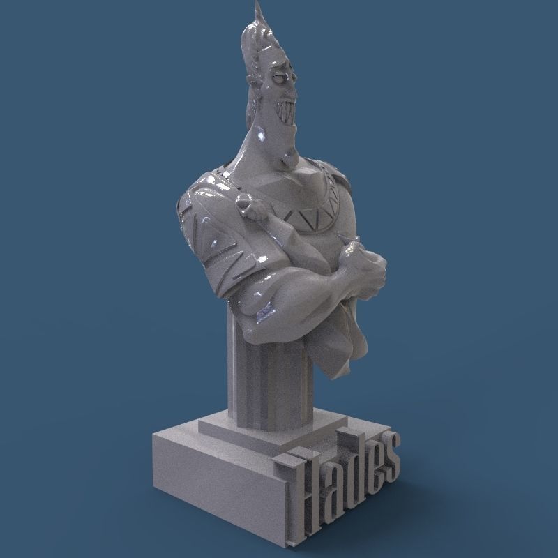 Hades Bust 3D print model_19
