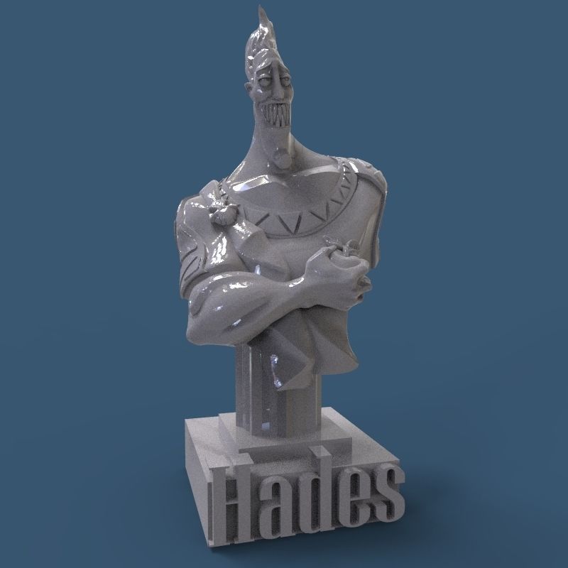 Hades Bust 3D print model_33