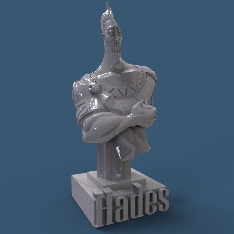 Hades Bust 3D print model_29