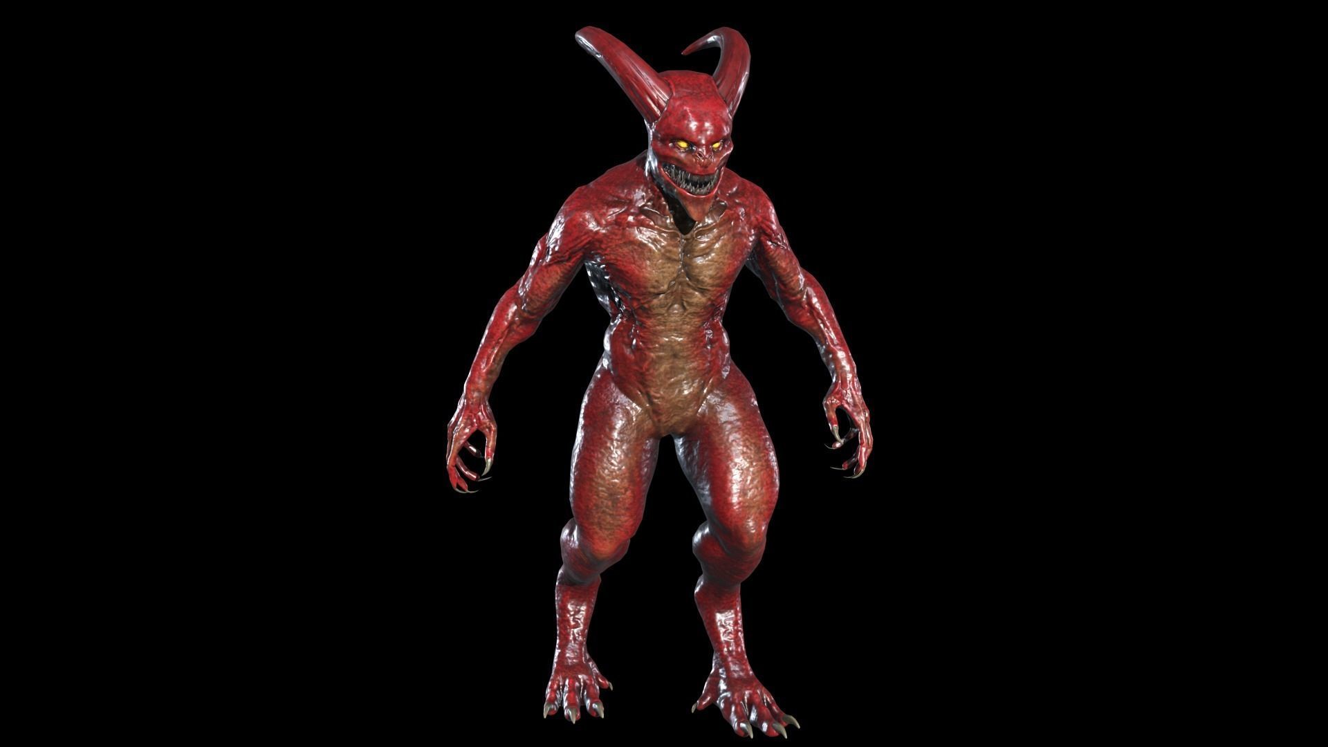 Hunter Demon Low-poly 3D model_6