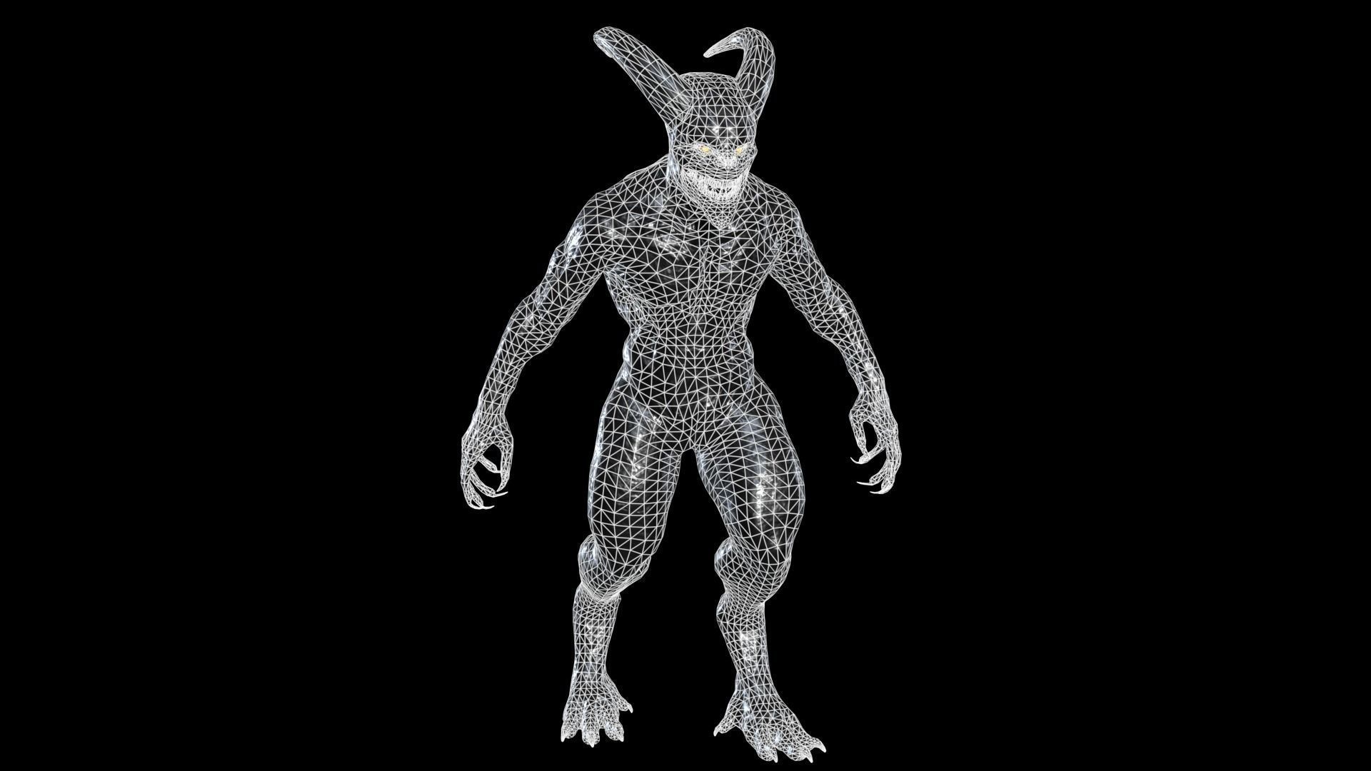 Hunter Demon Low-poly 3D model_16