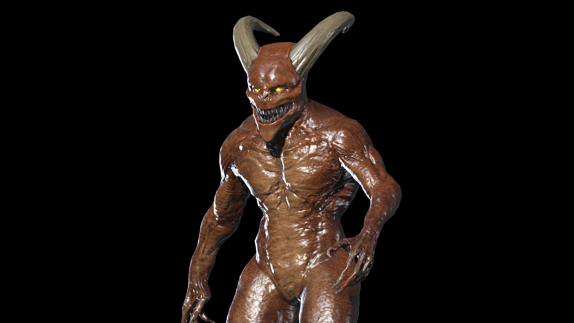 Hunter Demon Low-poly 3D model_15