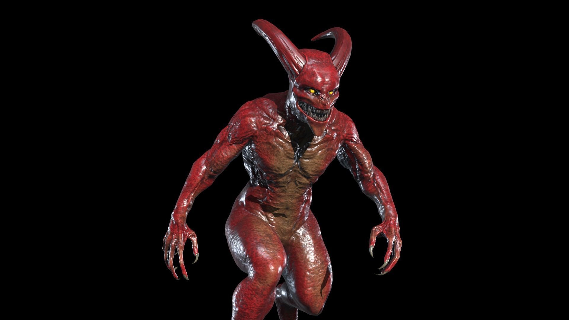 Hunter Demon Low-poly 3D model_12