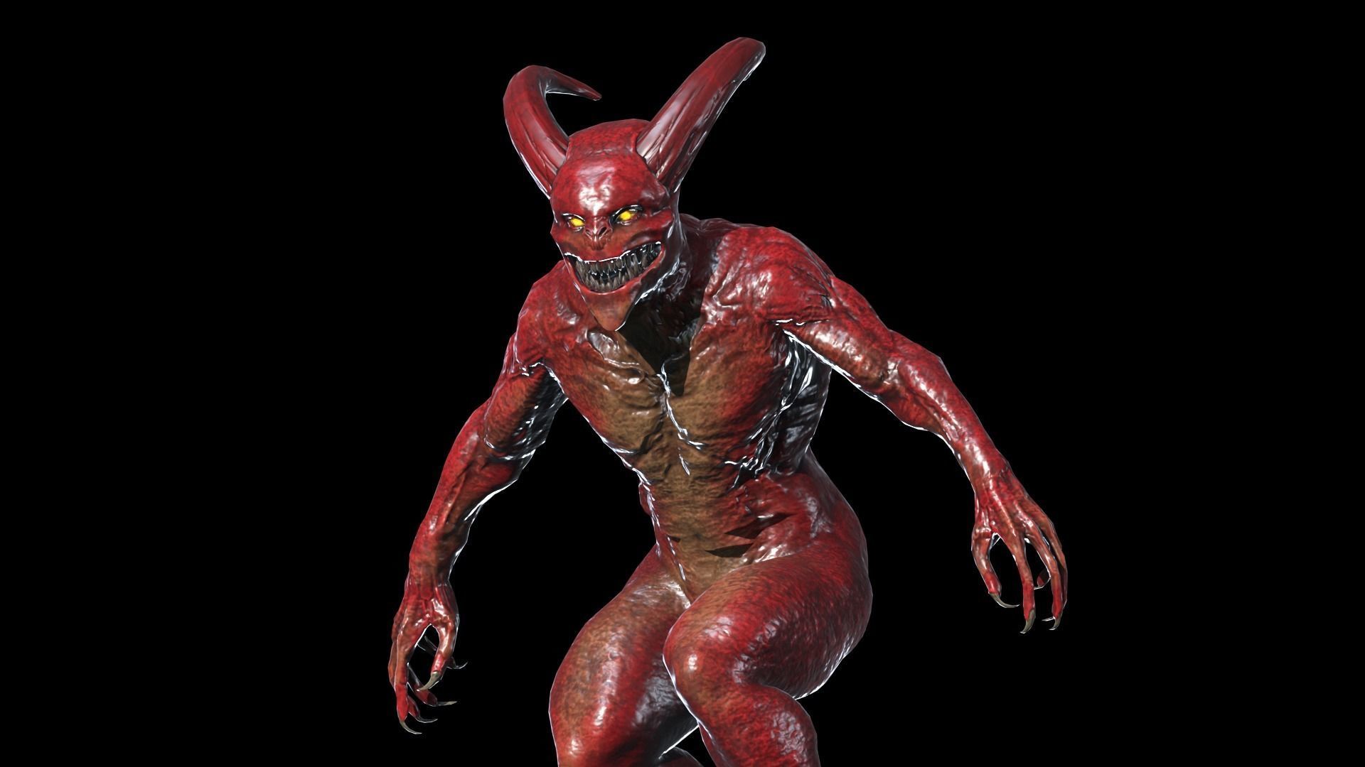 Hunter Demon Low-poly 3D model_3